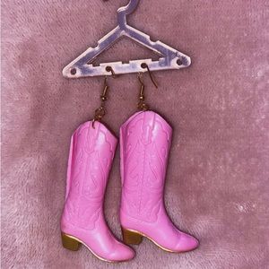 Cowgirl boot earrings